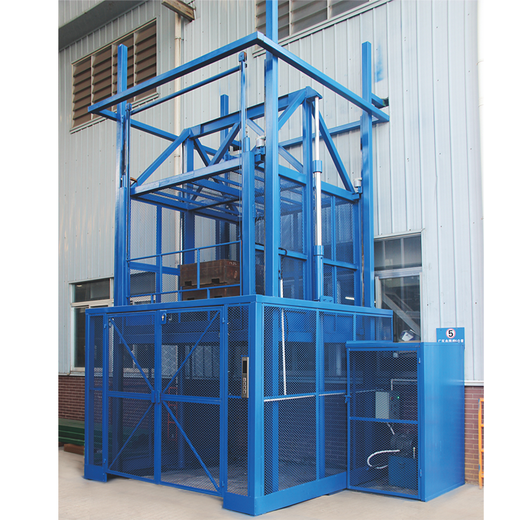 NIULI 2000kg 5000kg Plataforma de trabajo de elevación pesada superior recta industrial Precio de elevación de carga de almacén hidráulico con recinto de malla