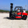 Carretilla elevadora con motor diésel de 7 toneladas con palanca de cambios lateral y neumáticos macizos