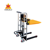 Carretillas elevadoras de mano pequeñas NIULI, apilador de palets manual portátil de capacidad de 400 KG, apilador de palets hidráulico