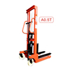 NIULI Portable 500kg 1.6m 3 Metro Pallet Tenedor Longitud Mano Elevador Hidráulico Manual Pallet Stacker