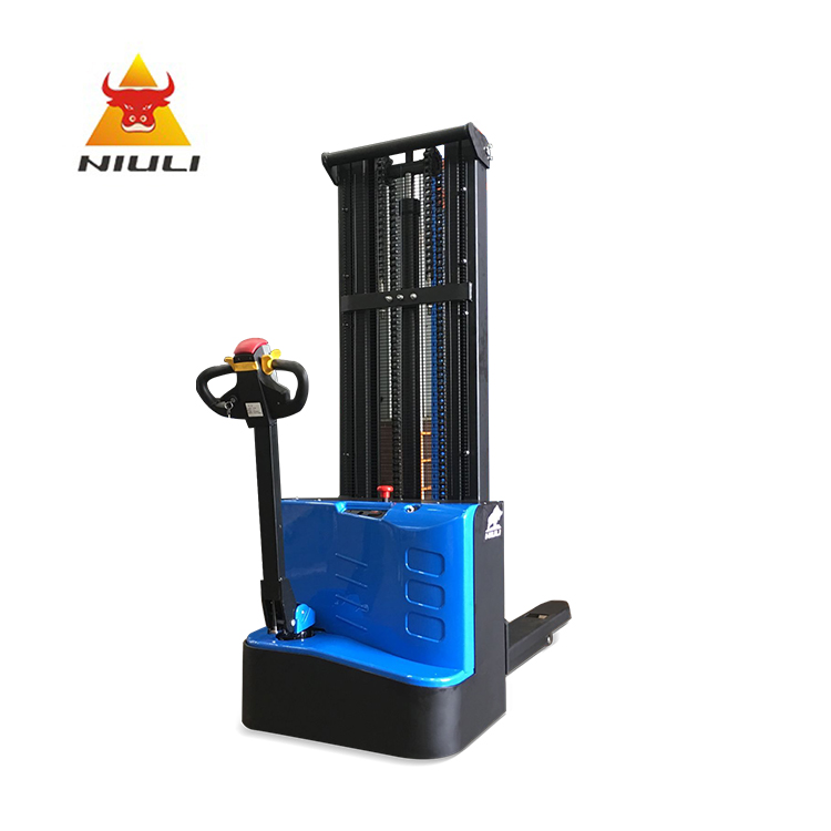 Apilador de carretilla elevadora eléctrica NIULI Capacidad 1500kg /2000kg Apilador eléctrico completo motorizado para almacén